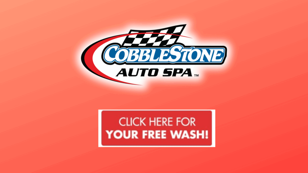 CLICK BELOW FOR A FREE CARWASH FROM COBBLESTONE 