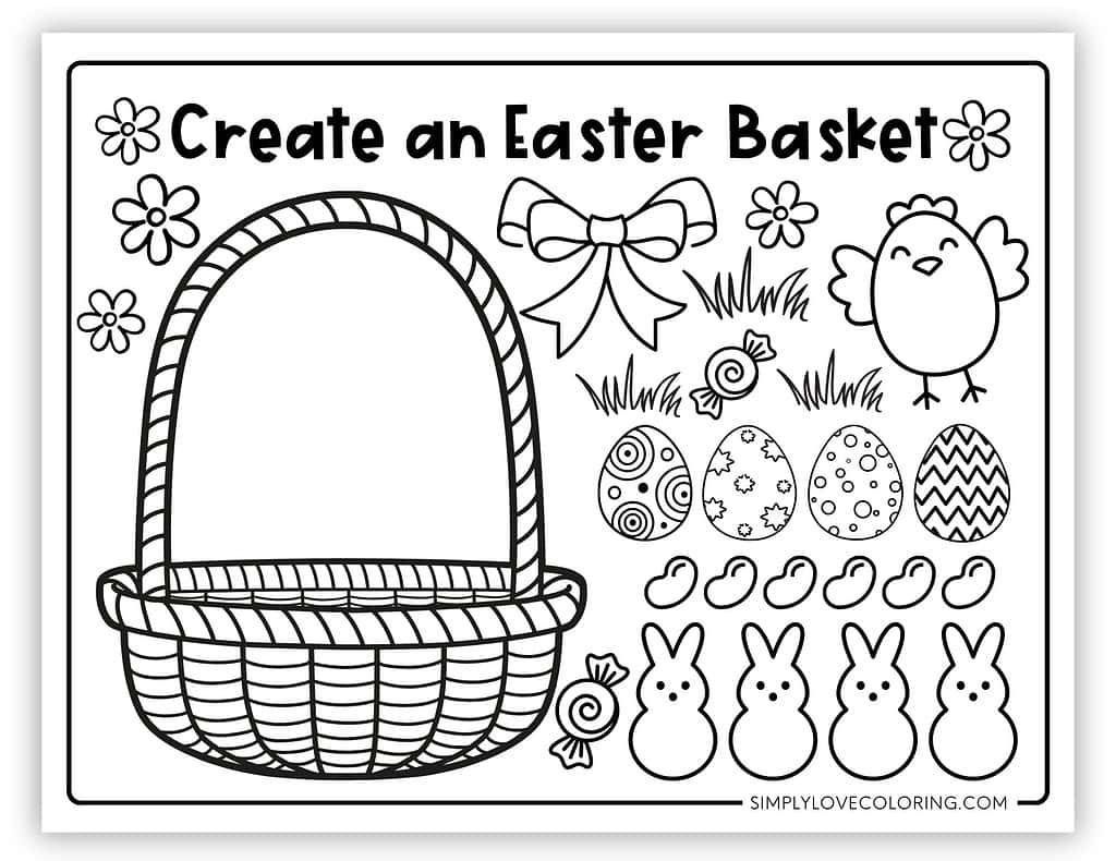 Create An Easter Basket Activity Free PDF Printables Simply Love Coloring