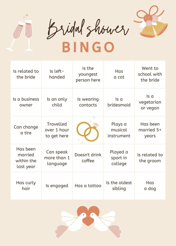 Customize 72 Bridal Shower Bingo Card Templates Online Canva