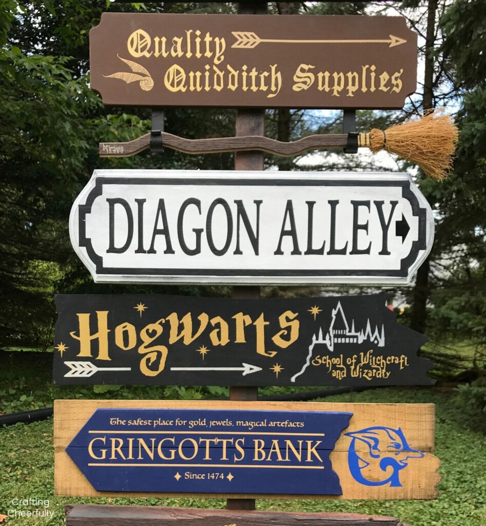 DIY Harry Potter Directional Sign Part 2 Crafting Cheerfully