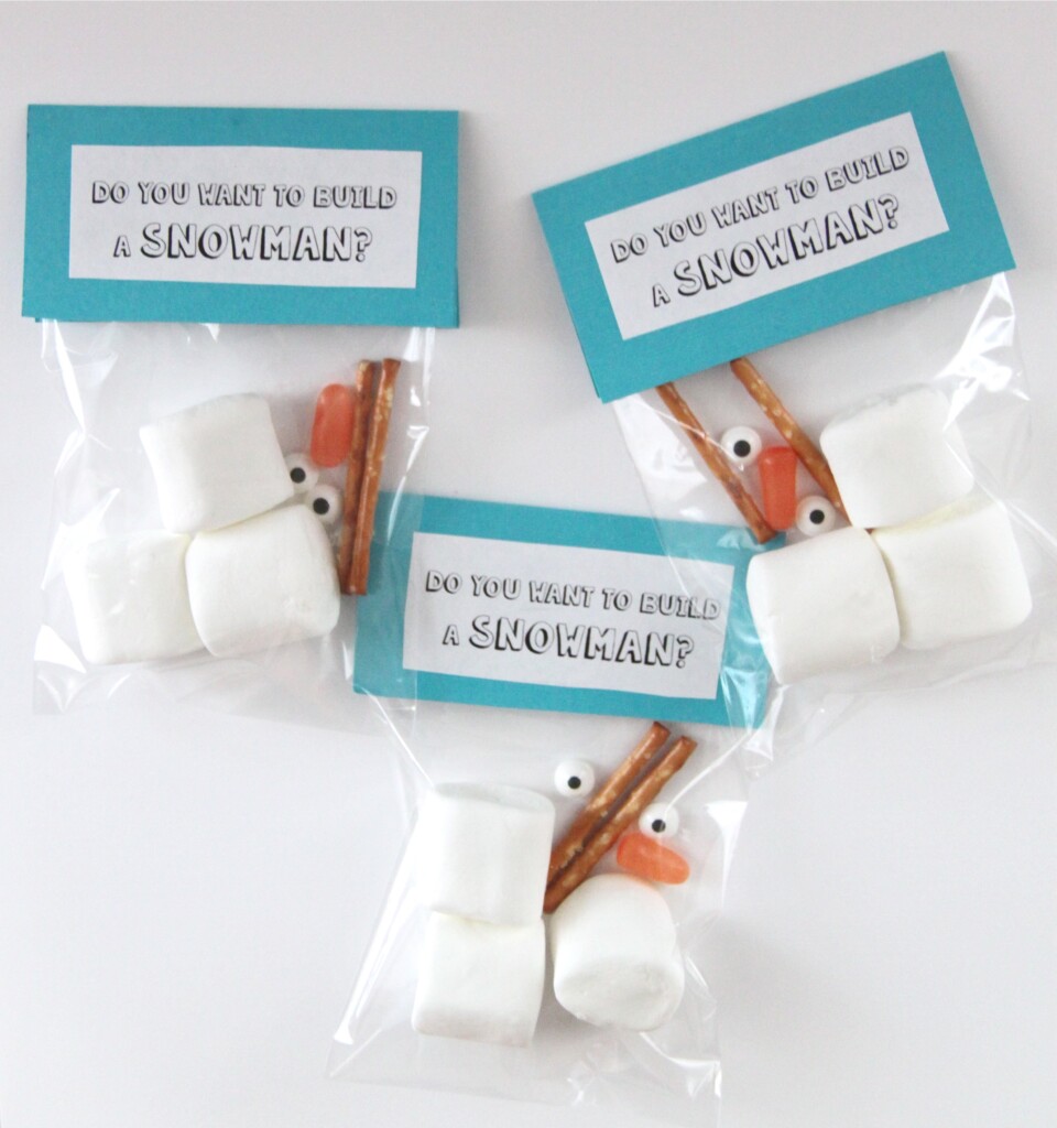 Do You Want To Build A Snowman FREE Printable Party Favor Smashed Peas Carrots