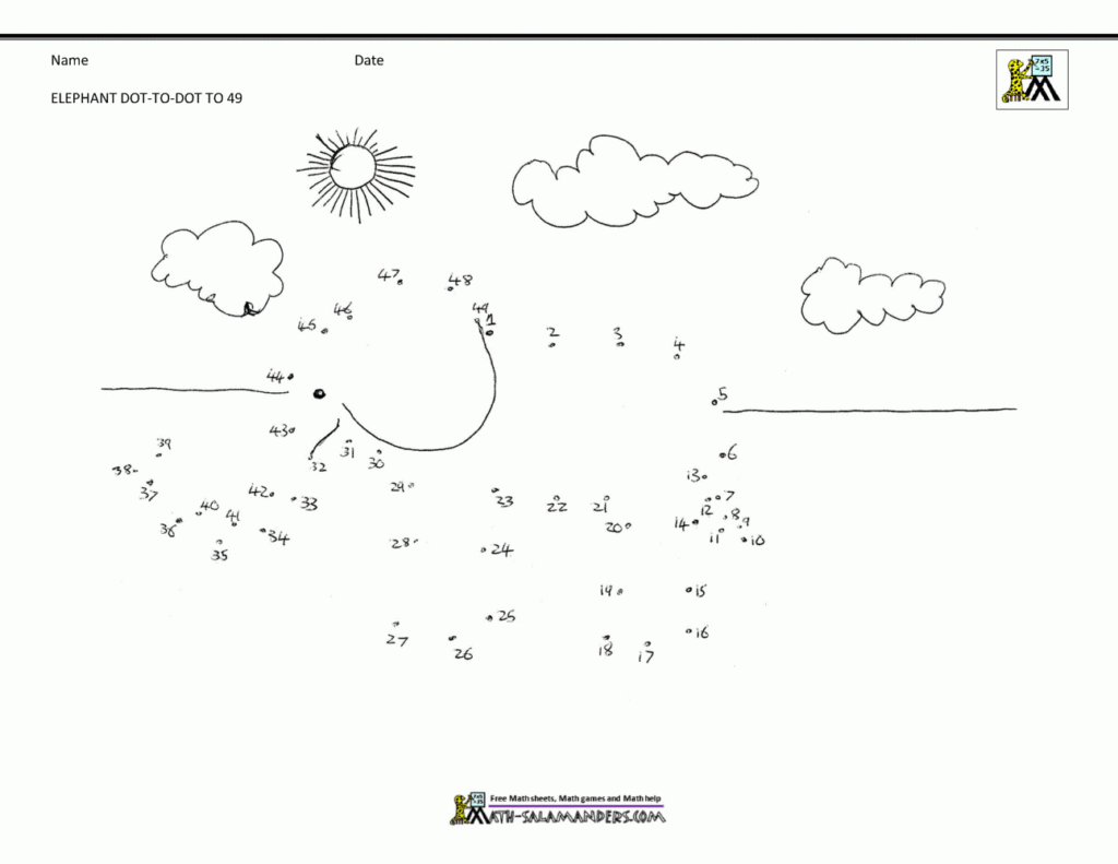 Dot To Dot Printables Up To 50