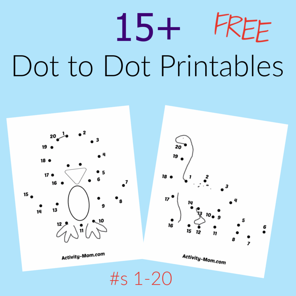 Dot To Dot Worksheets Numbers 1 To 20 free Printable The Activity Mom