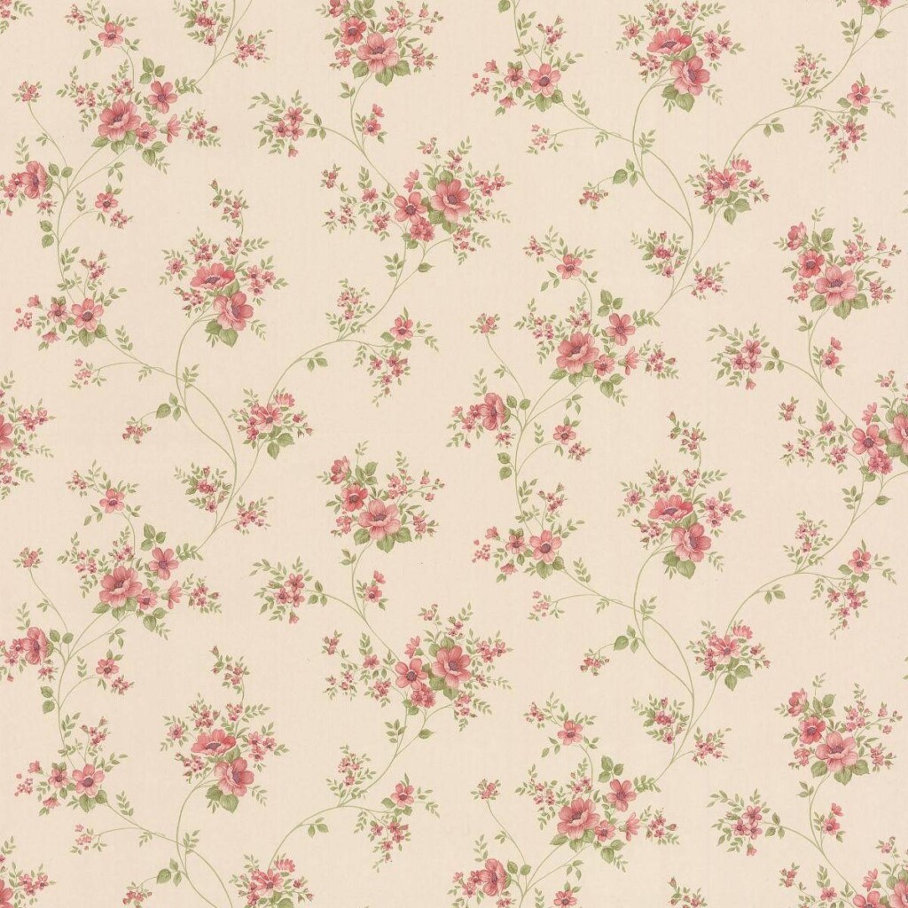 Download Vintage Dollhouse Flower Wall Covering Wallpaper Wallpapers