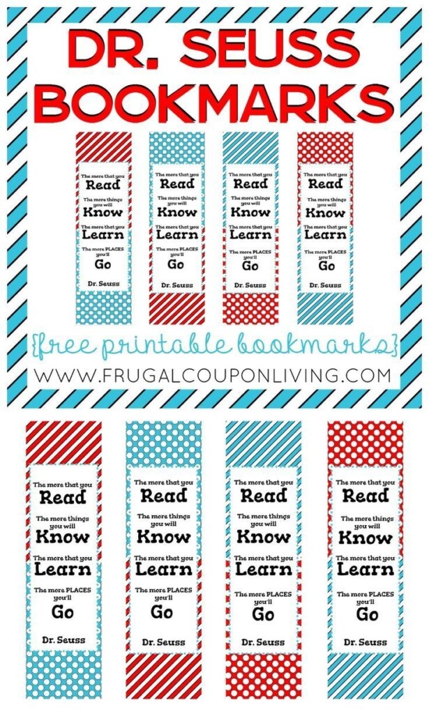 Dr Seuss Printable PDF Dr Seuss Quote Bookmarks
