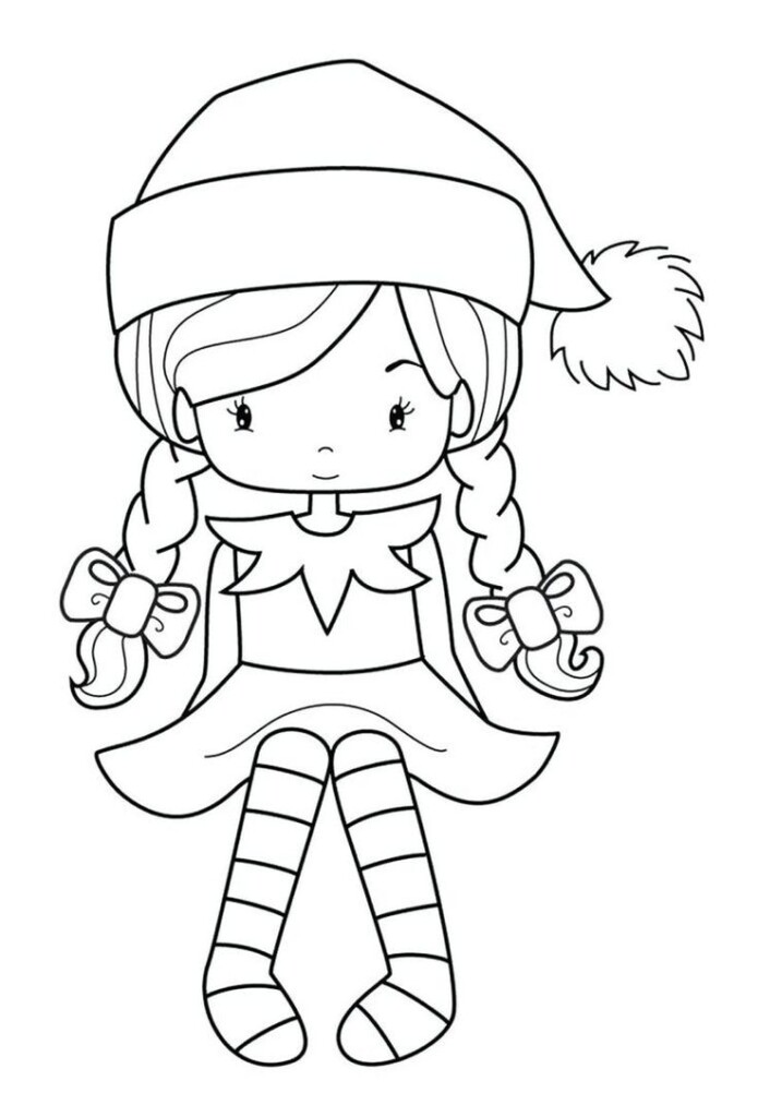 Elf Coloring Pages Printable PDF Coloringfolder