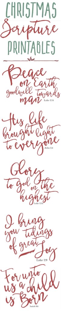 Farmhouse Christmas Scripture Printables 