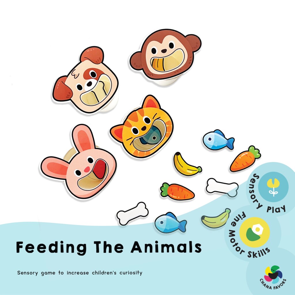 Feed The Animals Sensory Game Homeschool Activity printable PDF Etsy