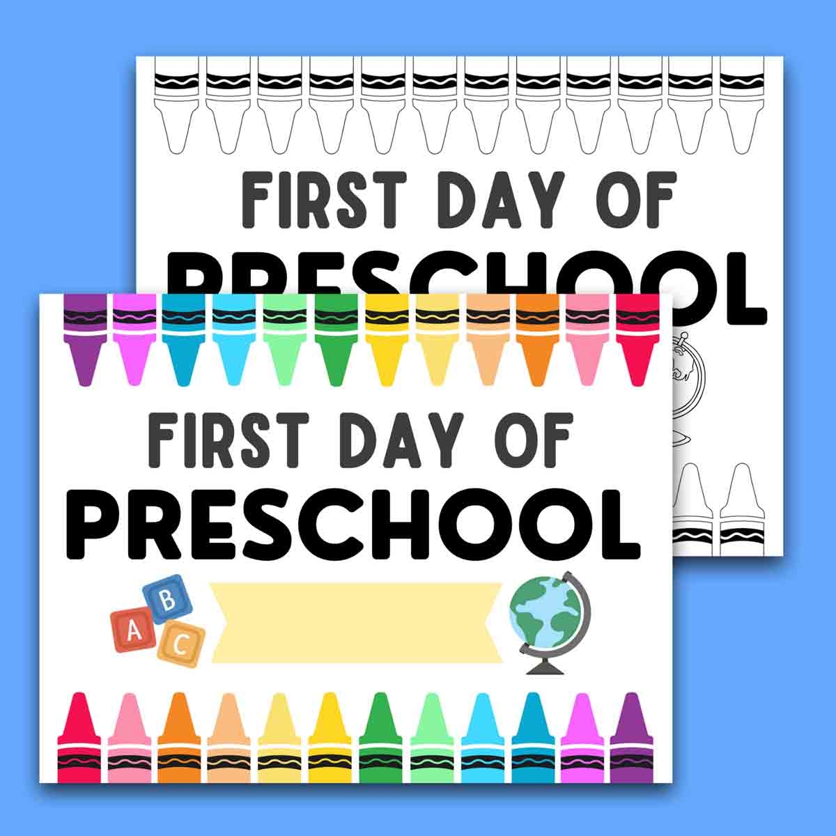 First Day Of School Signs Free Printable