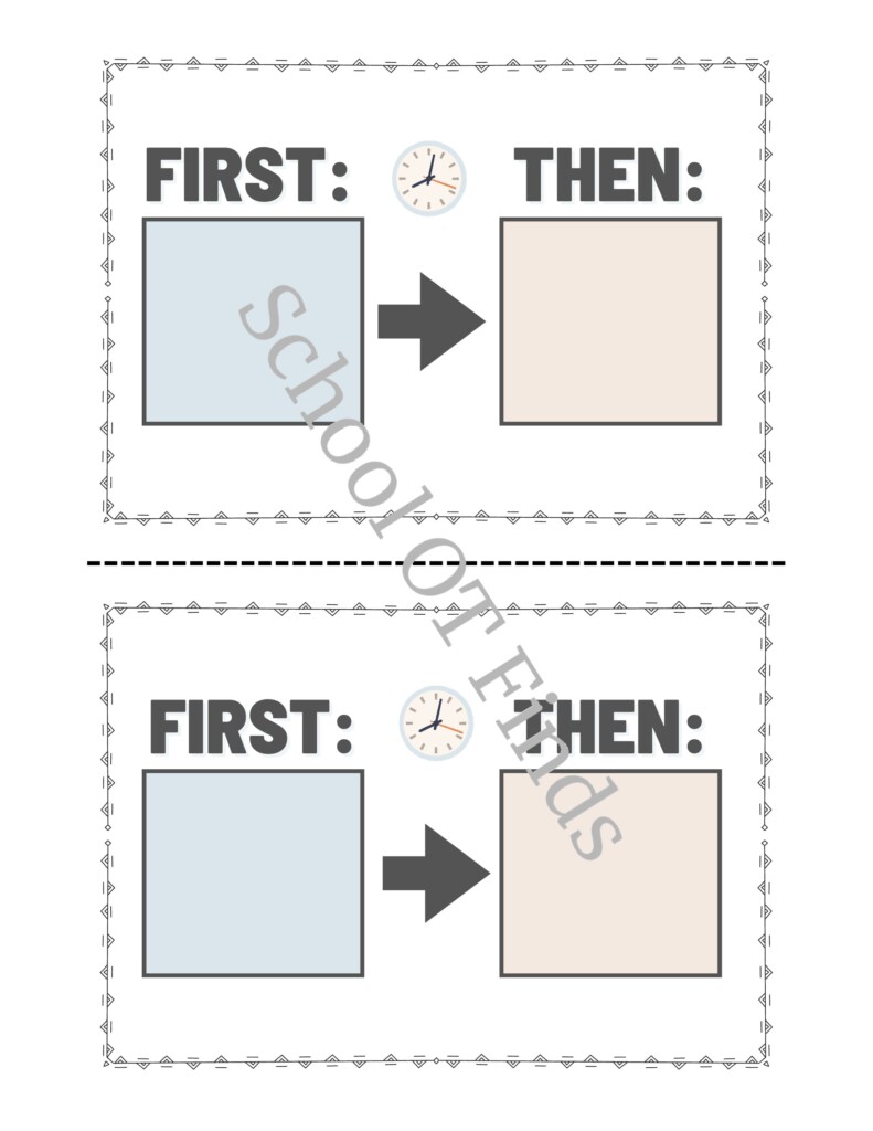 First Then Visual Schedule Etsy