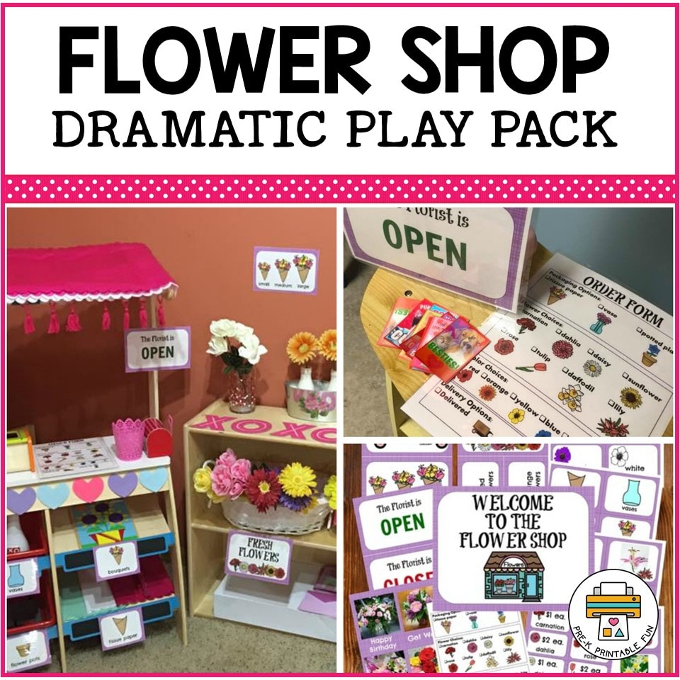 Flower Shop Preschool Dramatic Play Pre K Printable Fun