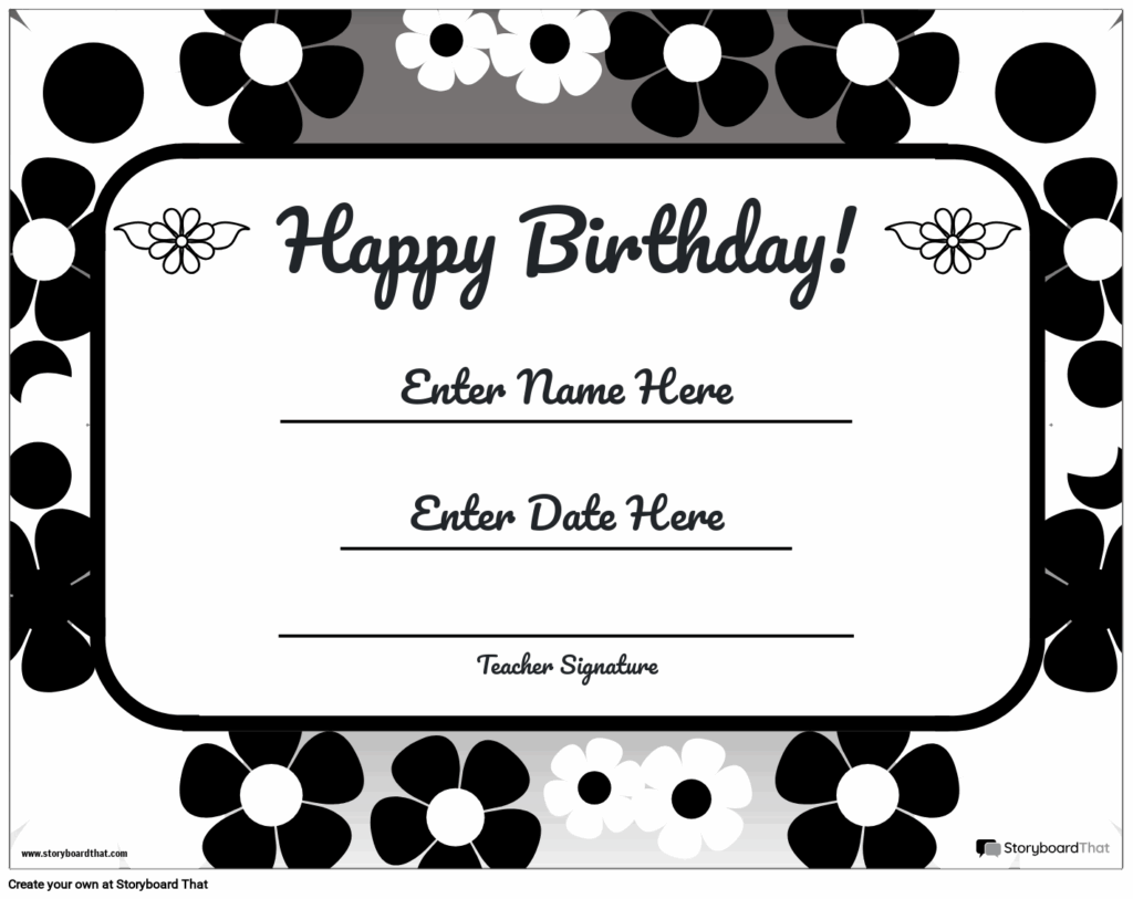 Free Birthday Certificate Templates Storyboard That