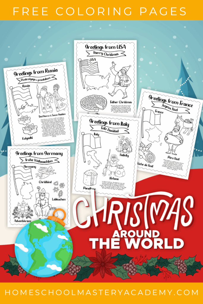 FREE Christmas Around The World Coloring Pages For Kids