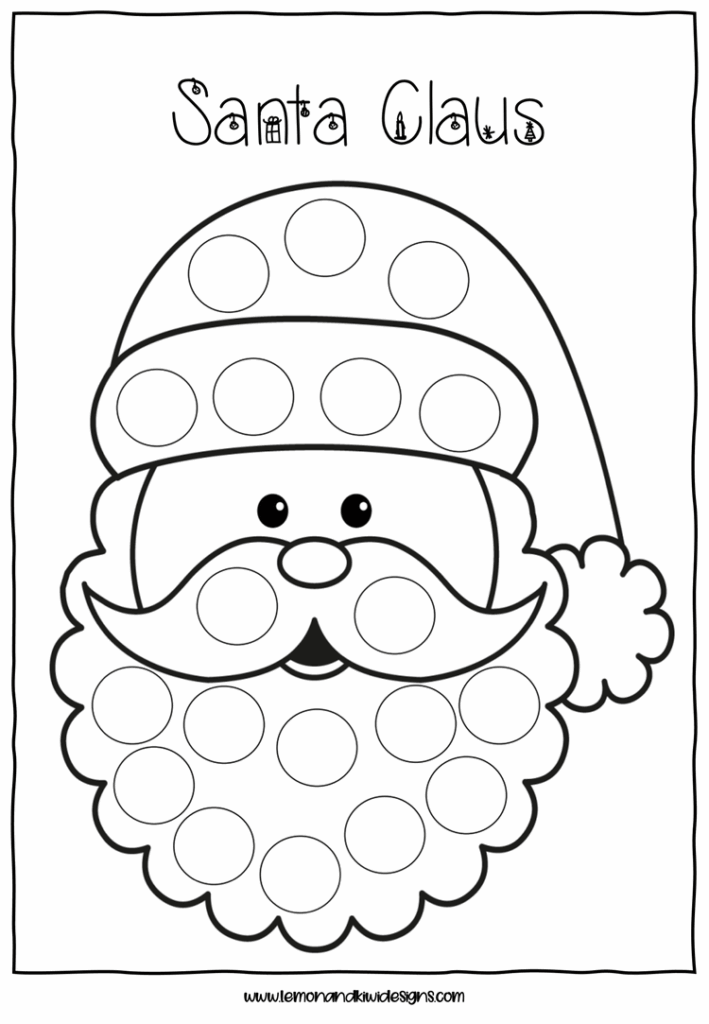 Free Christmas Do A Dot Printables Lemon And Kiwi Designs
