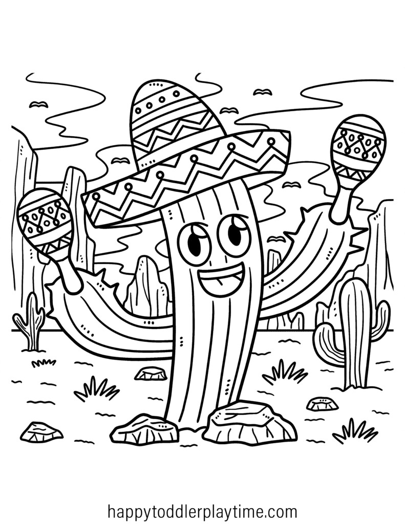 Free Cinco De Mayo Coloring Pages For Kids Happy Toddler Playtime