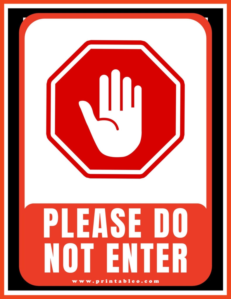 Free Do Not Enter Sign Printable Printable Party Favors