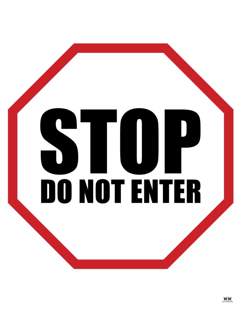 Free Do Not Enter Sign Printable Printable Party Favors