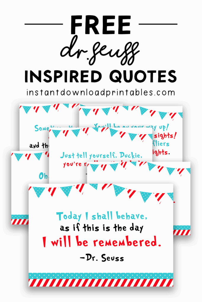 Free Dr Seuss Quotes Printable Instant Download Instant Download Printables