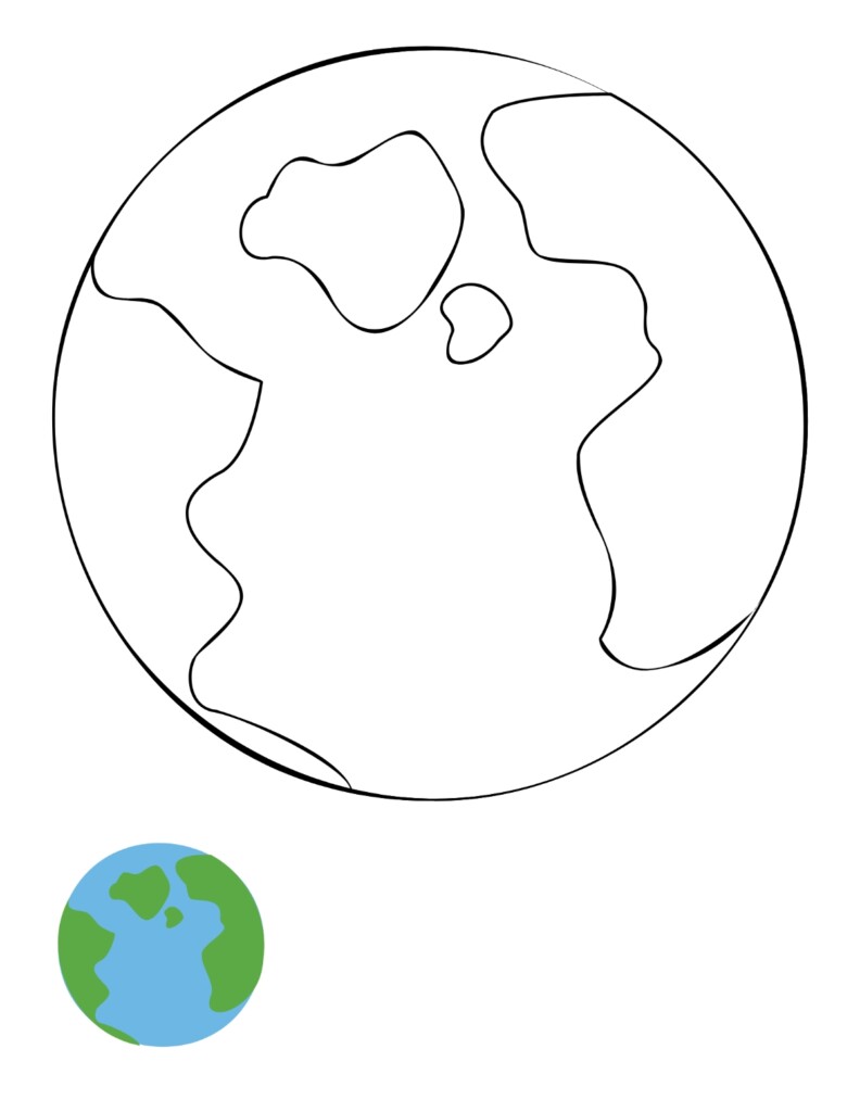 Free Earth Coloring Page Template To Edit Online
