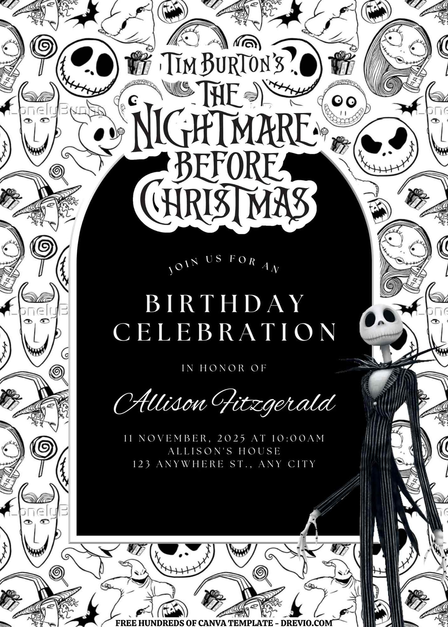 FREE EDITABLE 18 The Nightmare Before Christmas Canva Templates