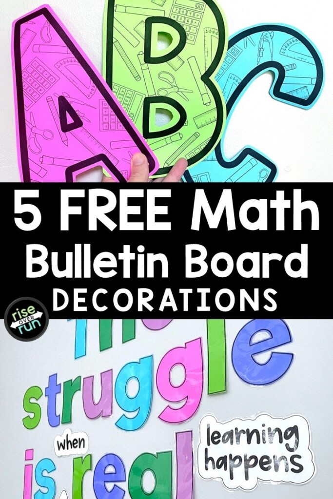 Free Math Bulletin Board Ideas For Middle School Rise Over Run