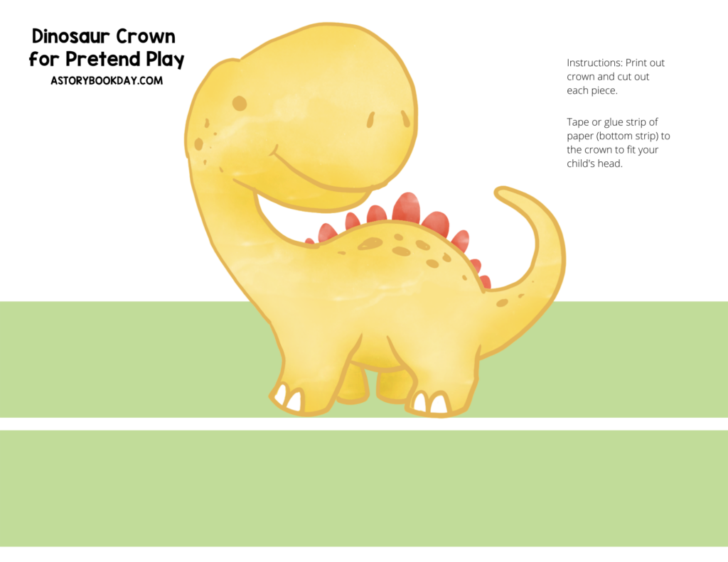 Free Printable Dinosaur Crown For Kids Pretend Play Fun 