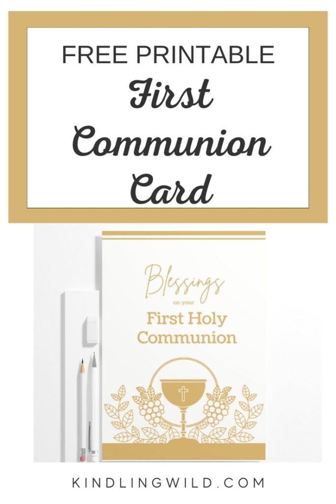 Free Printable First Communion Card