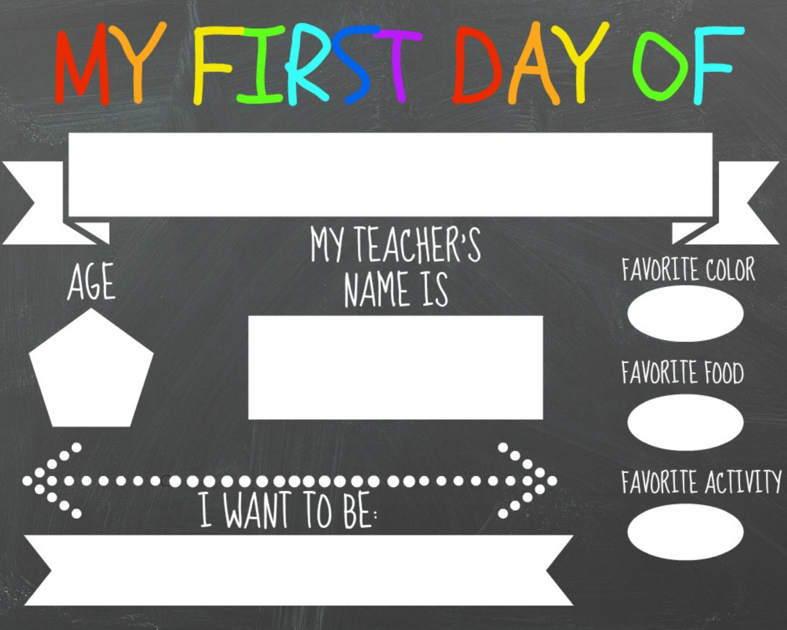 FREE PRINTABLE FIRST DAY OF SCHOOL SIGNS Sincerely Saturday