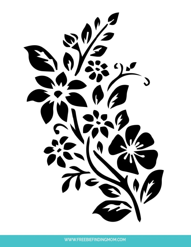 Free Printable Floral Stencils Printable Party Favors