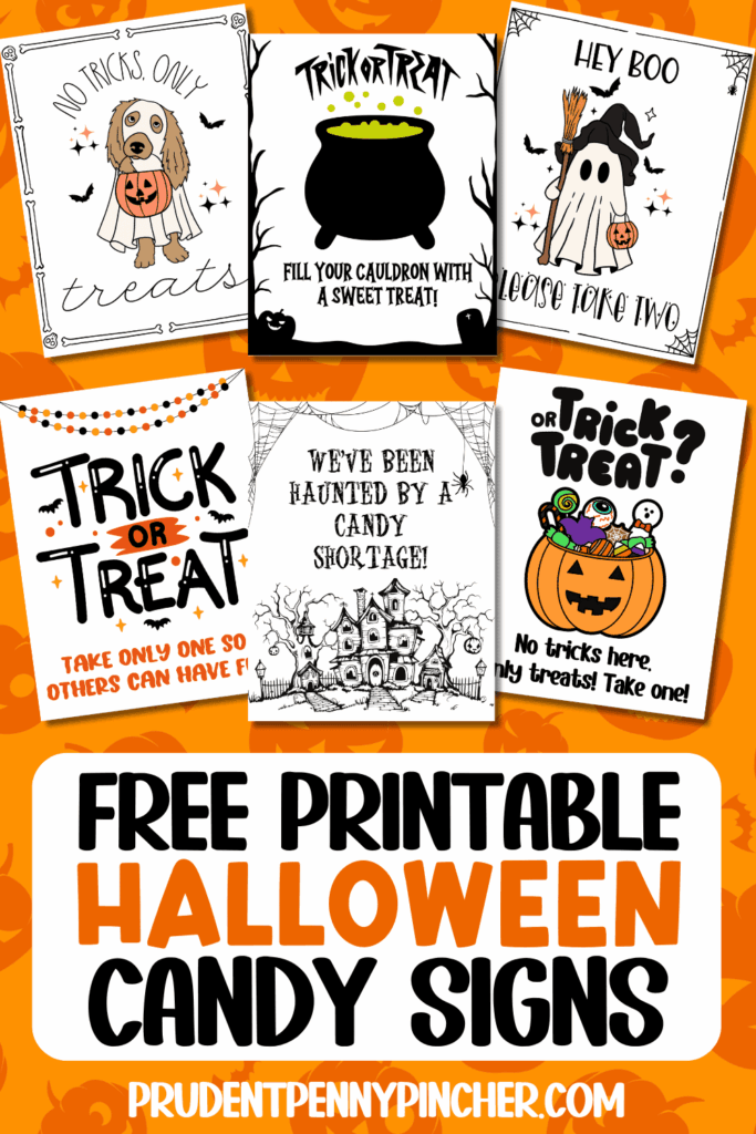 Free Printable Halloween Candy Signs Prudent Penny Pincher