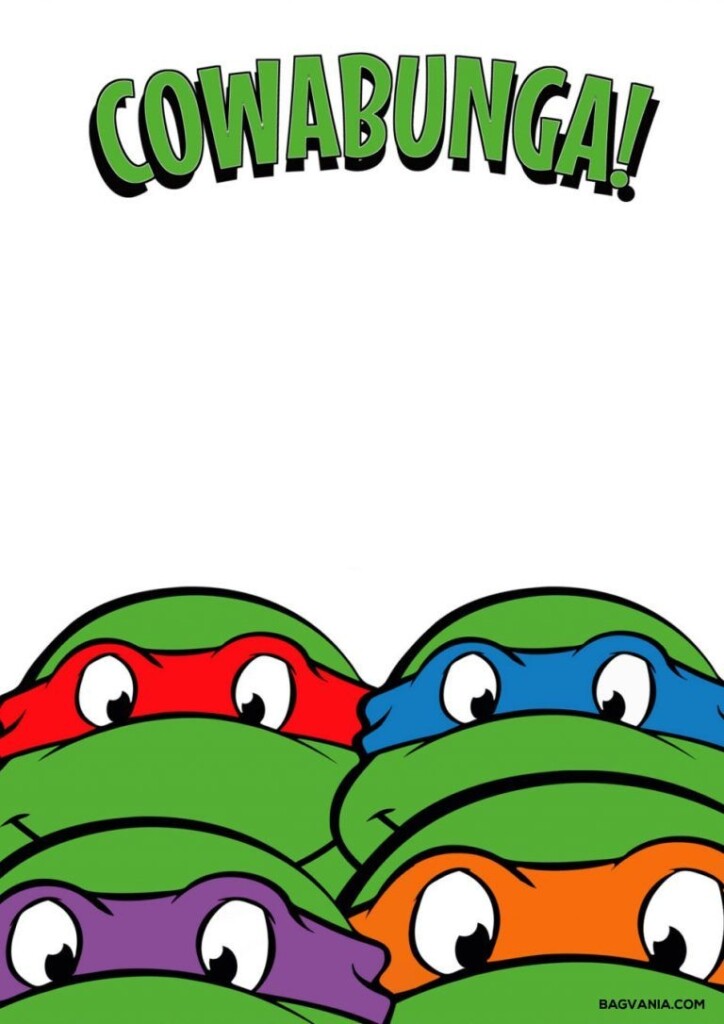 Free Printable Ninja Turtle Birthday Party Invitations