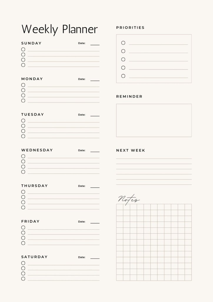 Free Printable Planner Templates To Customize Canva