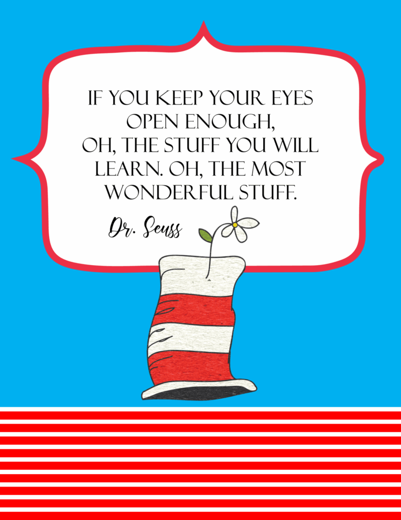 FREE Printable Posters With Dr Seuss Quotes For Kids