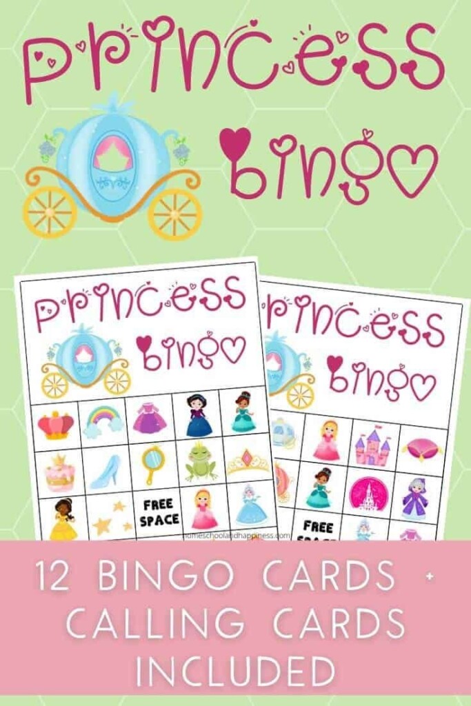 Free Printable Princess Bingo Cards For Kids