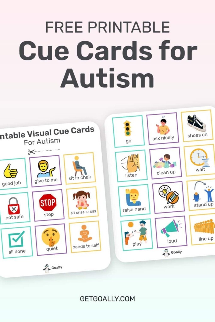 Free Printable Visual Cue Cards For Autism