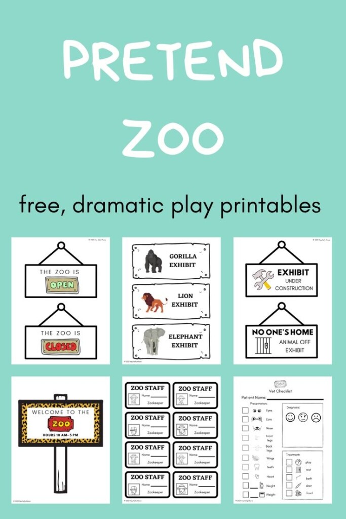 Free Zoo Dramatic Play Printables For Pretend Play At School And Home Hey Kelly Marie
