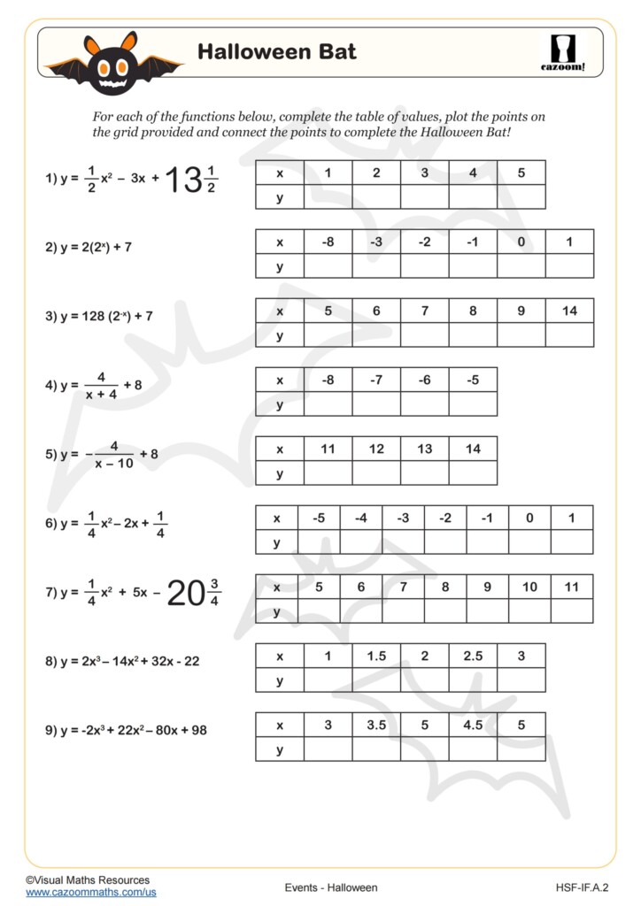 Halloween Math Worksheets Printable FREE Halloween Math Worksheets Cazoom Math