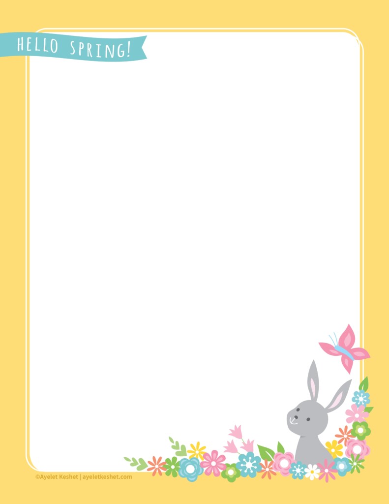 Lovely Free Printable Stationery Paper For Spring Ayelet Keshet