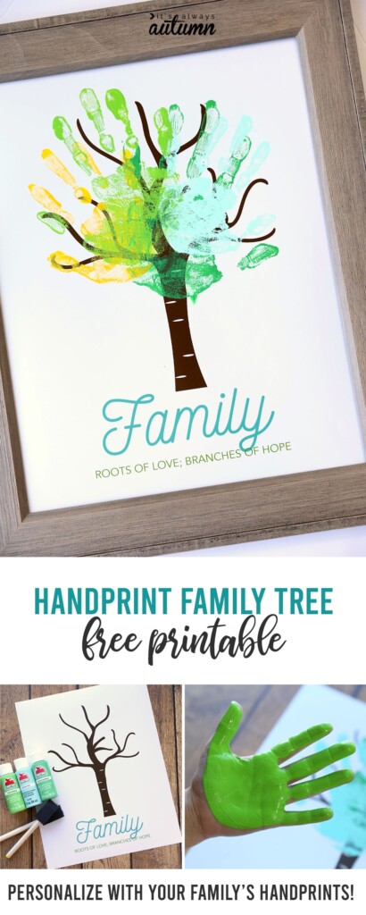 Make An Adorable Family Handprint Tree great Gift Idea It s Always Autumn