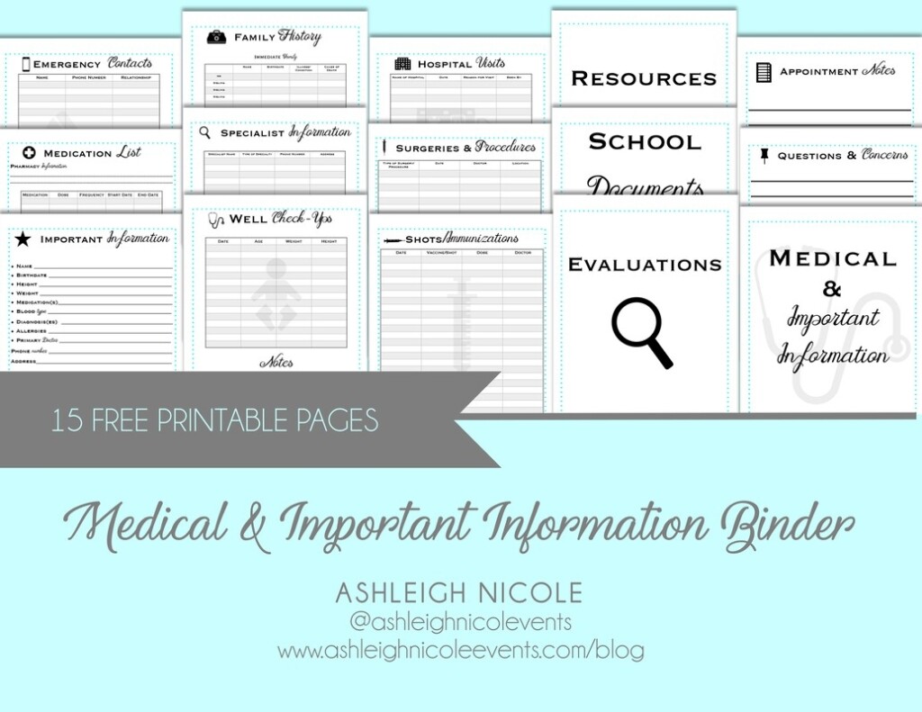 Medical And Important Information Binders ASHLEIGH NICOLE