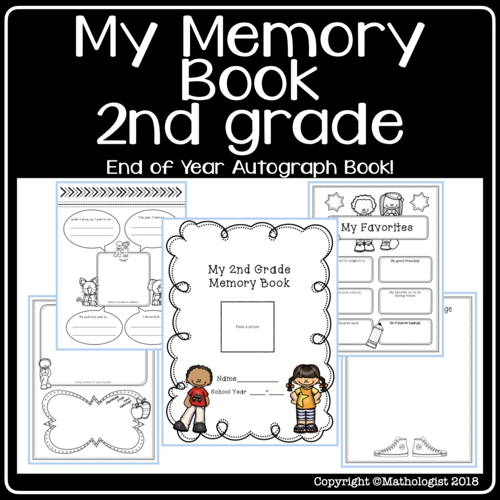 My Memory Book End Of Year Autograph Book 2nd Grade Made By Teachers