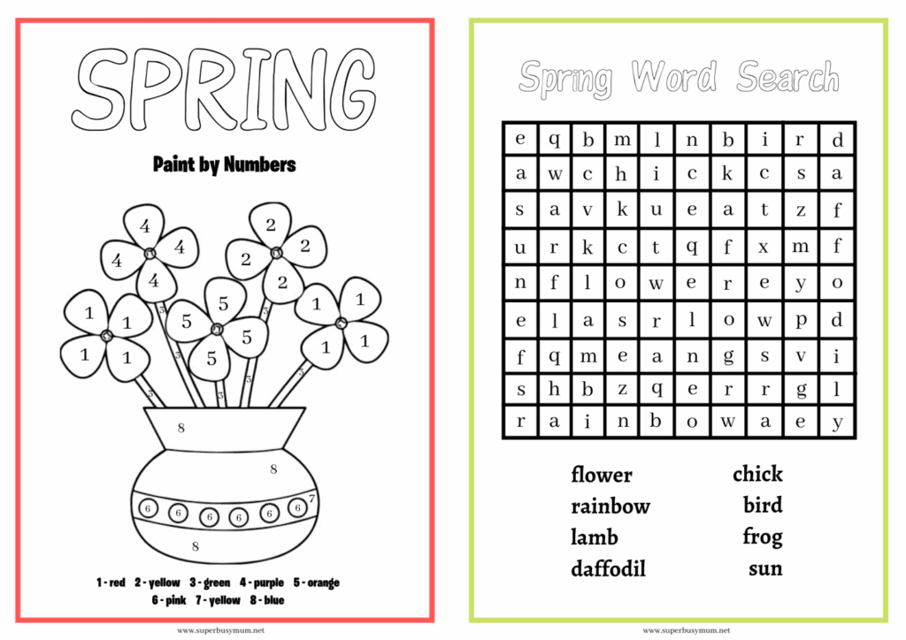 My Spring Activity Book Free Printable Super Busy Mum Northern Irish Blogger