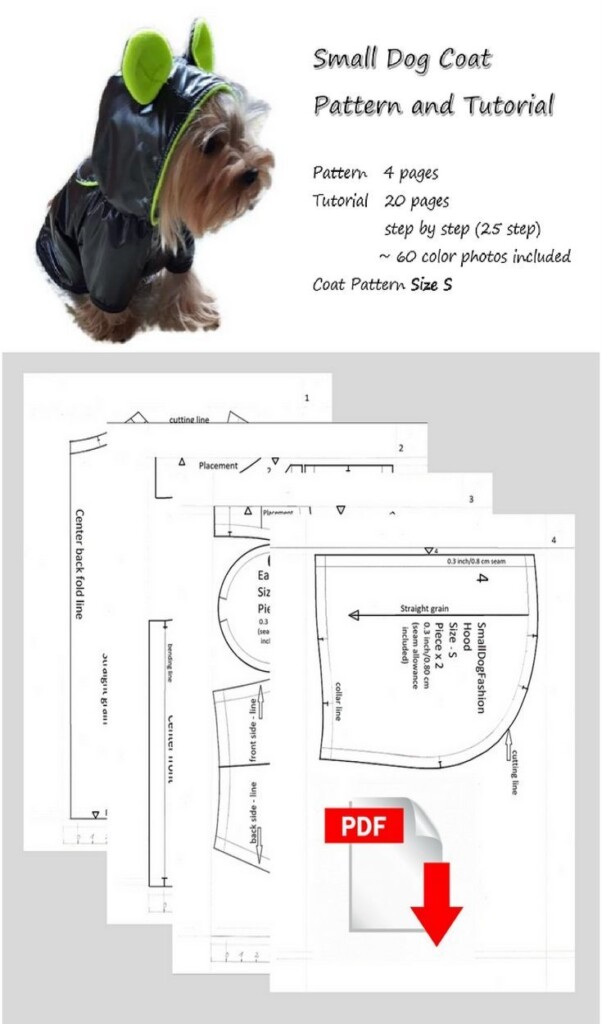PDF Dog Clothes Patterns Coat Pattern For Dog DIY Dog Clothes Coat DIY For Dog Small Dog Clothes Pattern For Small Dog Waterproof Coat Etsy