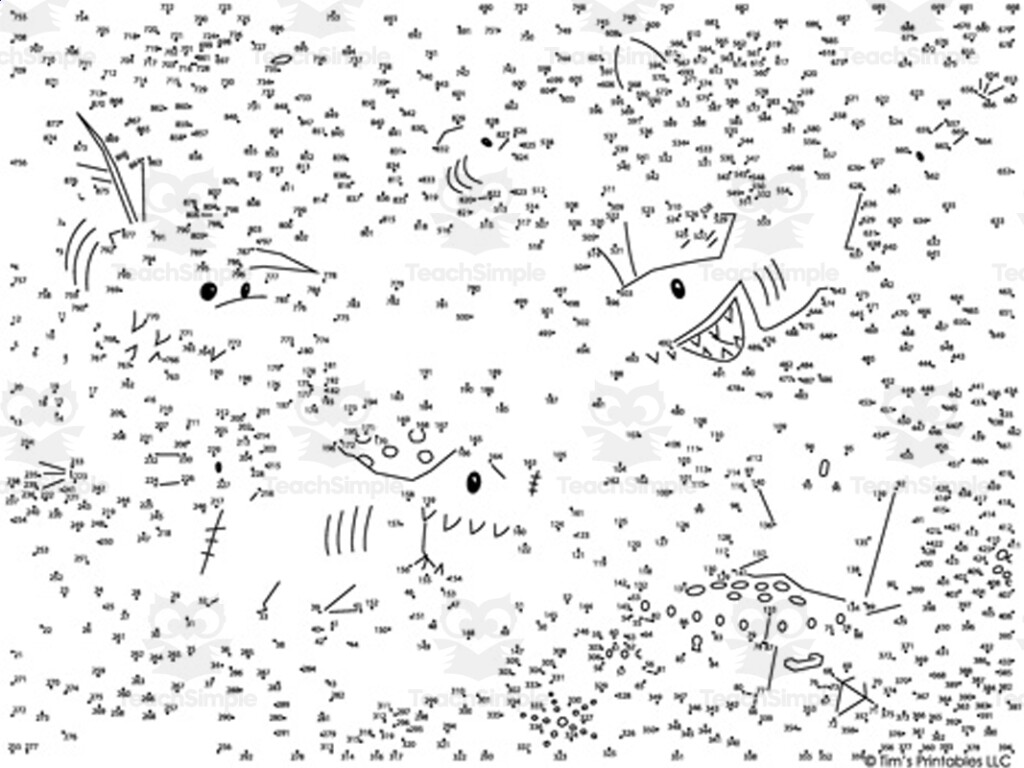 Pirate Shark Extreme Difficulty Dot to Dot Connect The Dots PDF By Teach Simple