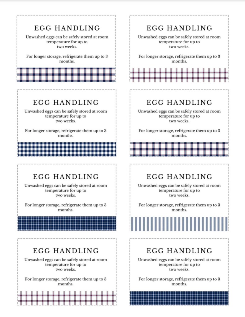 Printable Egg Handling Instructions Cute Free 