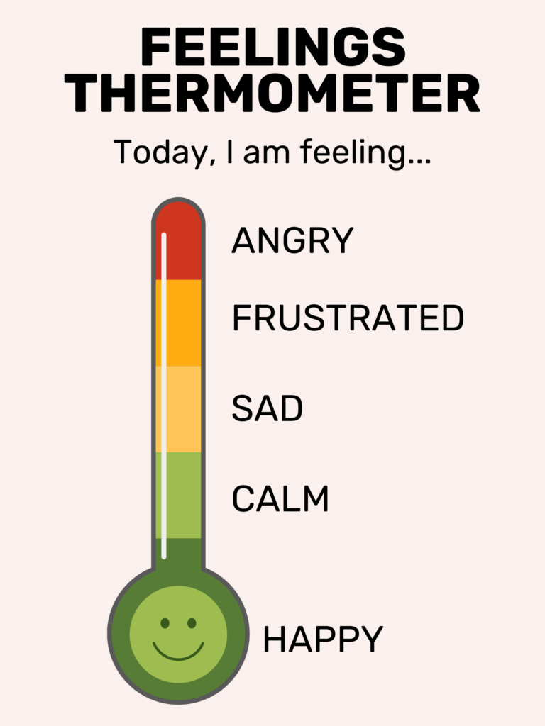 Printable Feelings Thermometer For Kids Goally