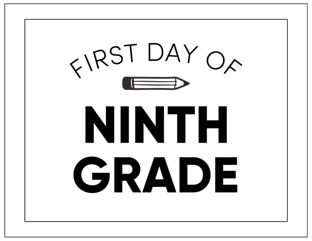 Printable First Day Of School Signs Paper Trail Design