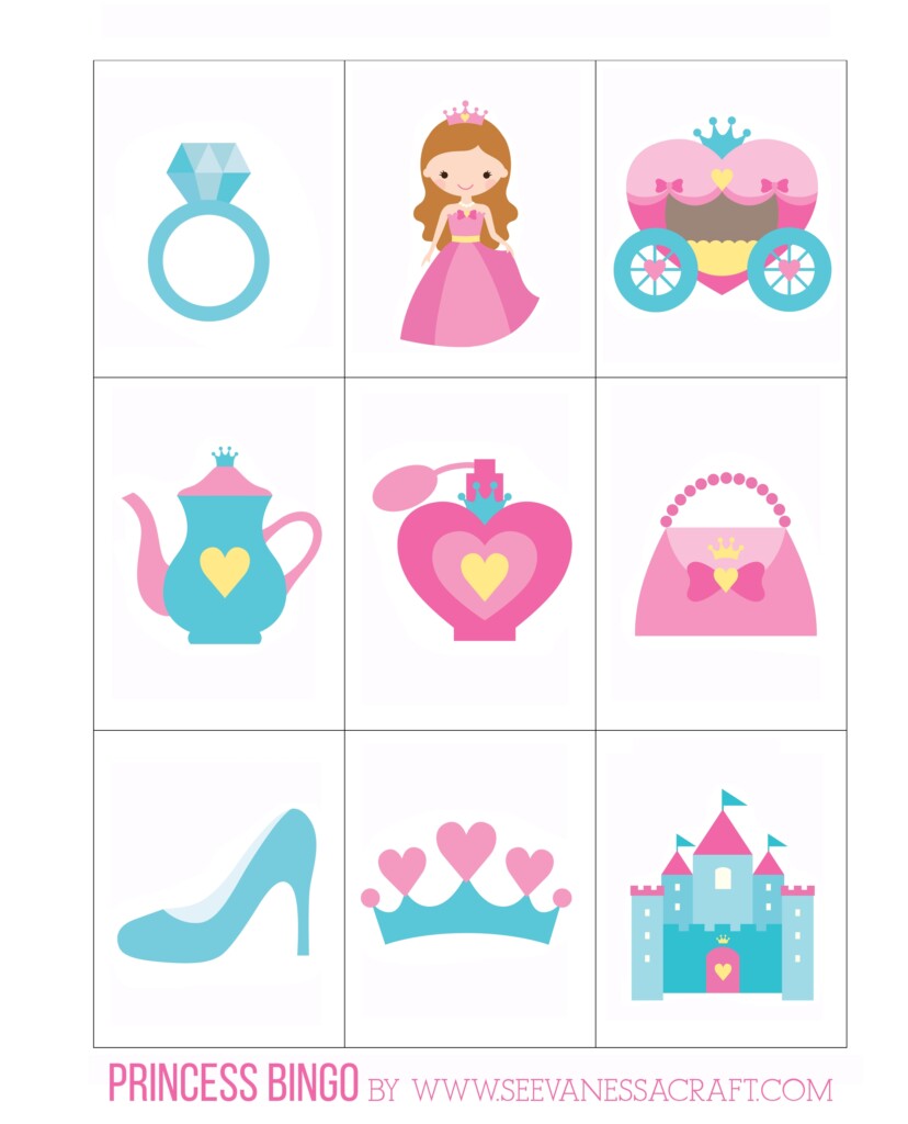 Printable Princess Bingo With Goldfish See Vanessa Craft