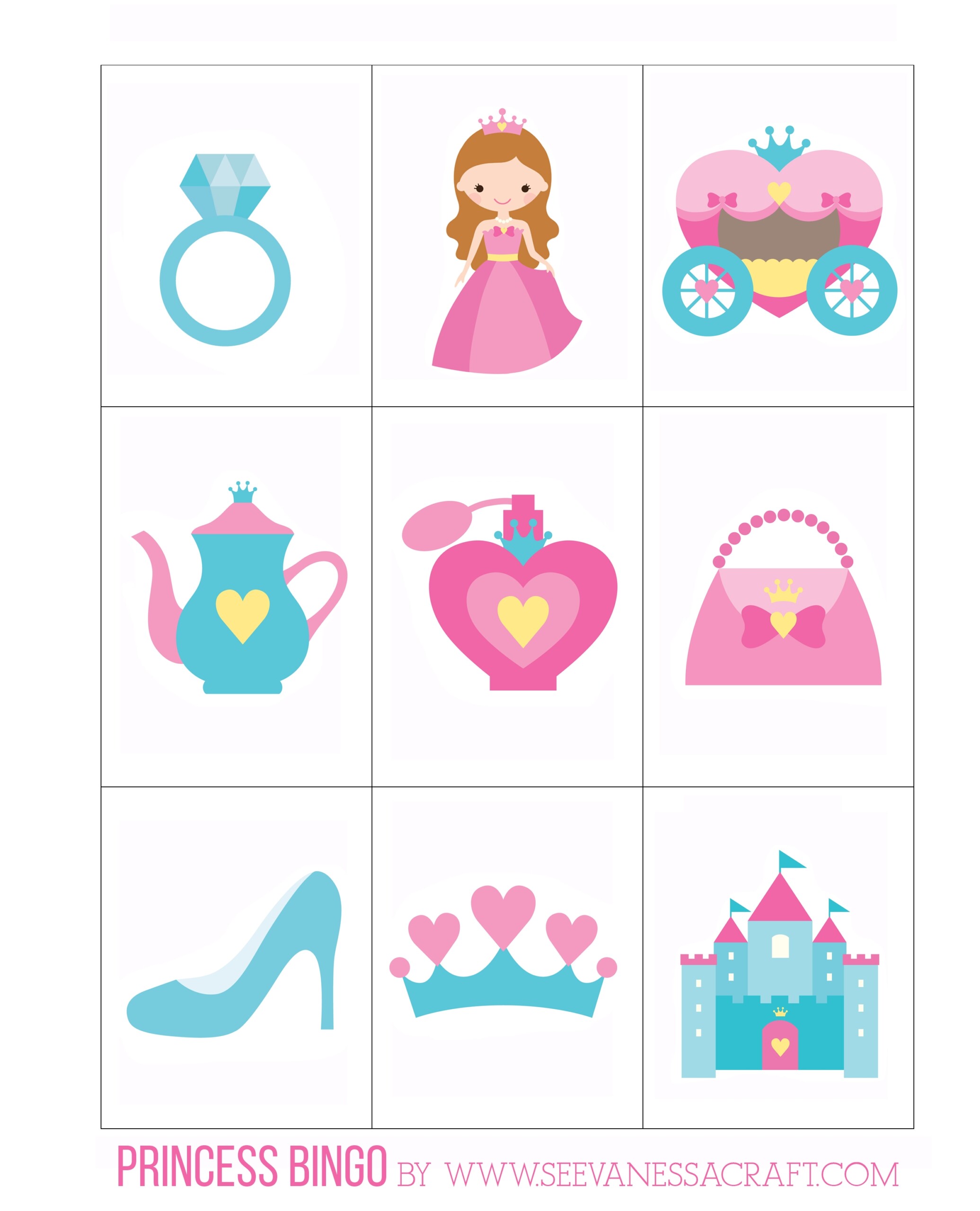 Printable Princess Bingo With Goldfish See Vanessa Craft