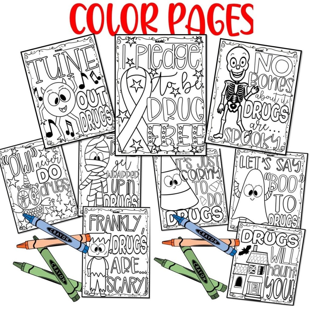 Red Ribbon Week Drug Free No Prep Printables Coloring Pages Writing Craft Etsy Israel